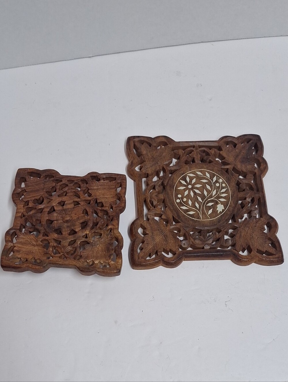Wood Carved Hotplates / Trivets